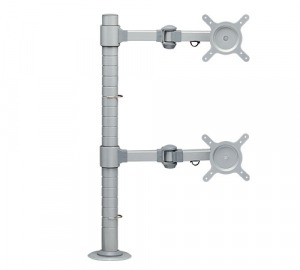 double monitor arm vertical mount