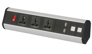PDX Console 12 Module 1 Switch, 3 Power, USB, 2 Data - no logo